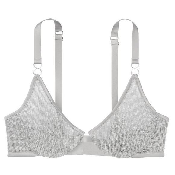 Damaged - Victoria’s Secret Luxe Unlined Chainmail Demi Bra - Picture 2 of 11